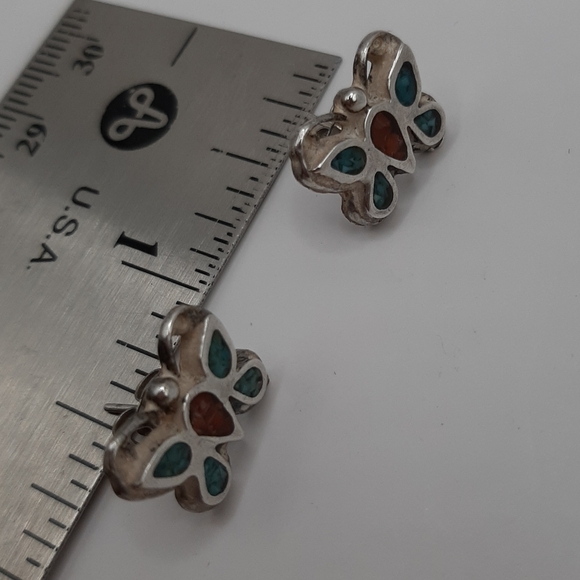 Native American Butterfly Earrings - Picture 3 of 5